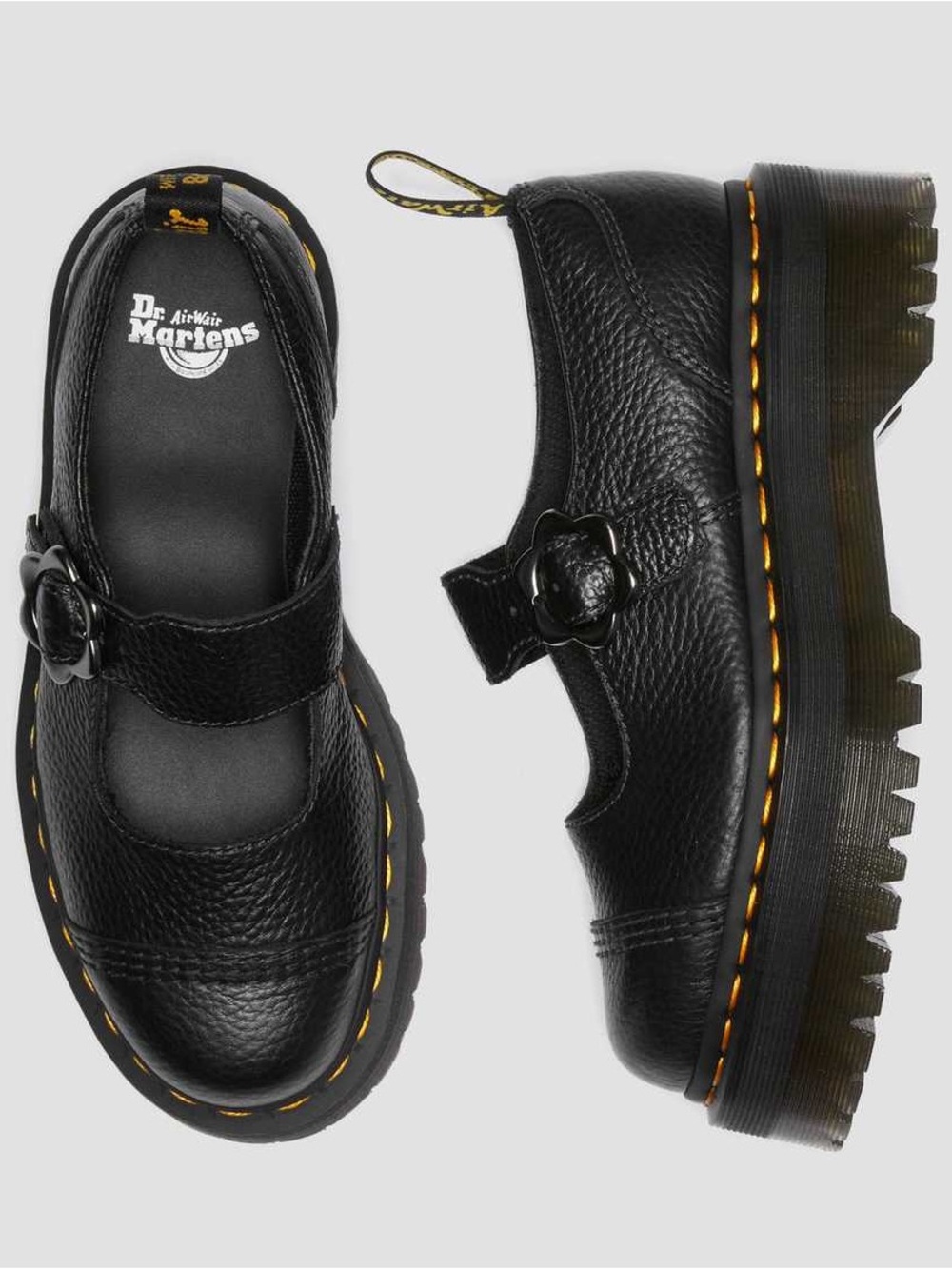 Dr. Martens Addina Flower Buckle Platform Mary Janes